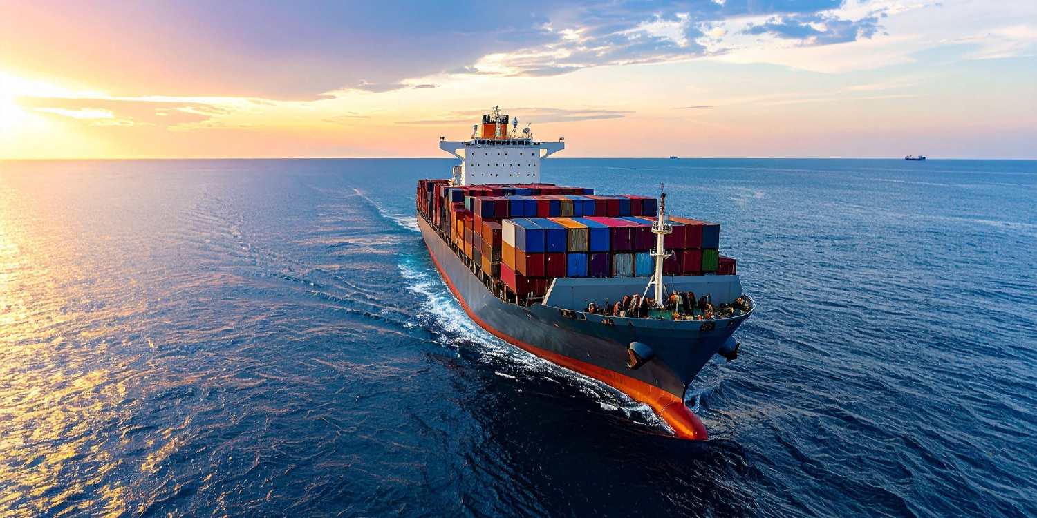 Sea freight cargo ship